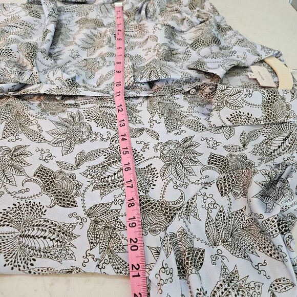 Cinq A Sept Charley Long Sleeve Botanical Dress Ruffle Detail Size 10 Blue - Picture 13 of 14